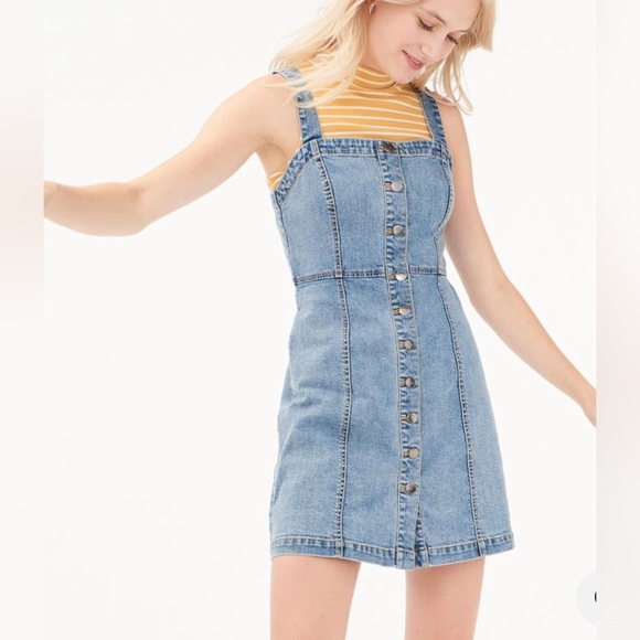 Aéropostale Denim Button-Front Skater Dress - Picture 4 of 13